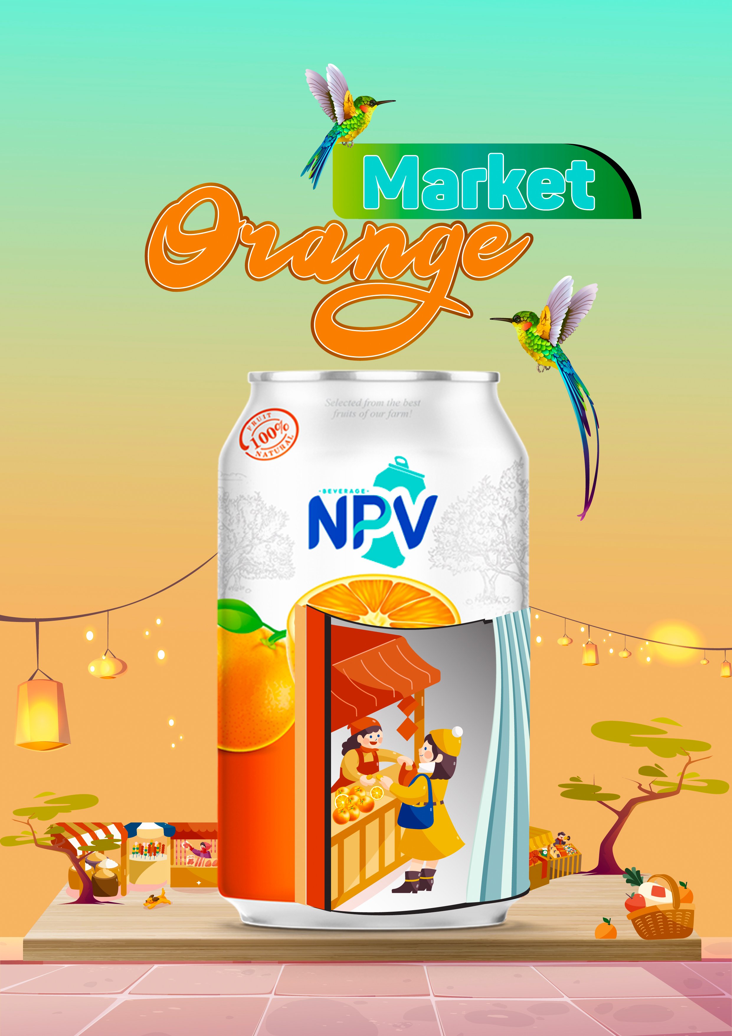 Orange Juice Drink 330ml Can