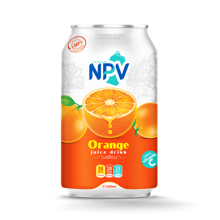 Orange Juice Drink 330ml Can NPV Brand NPV Beverage