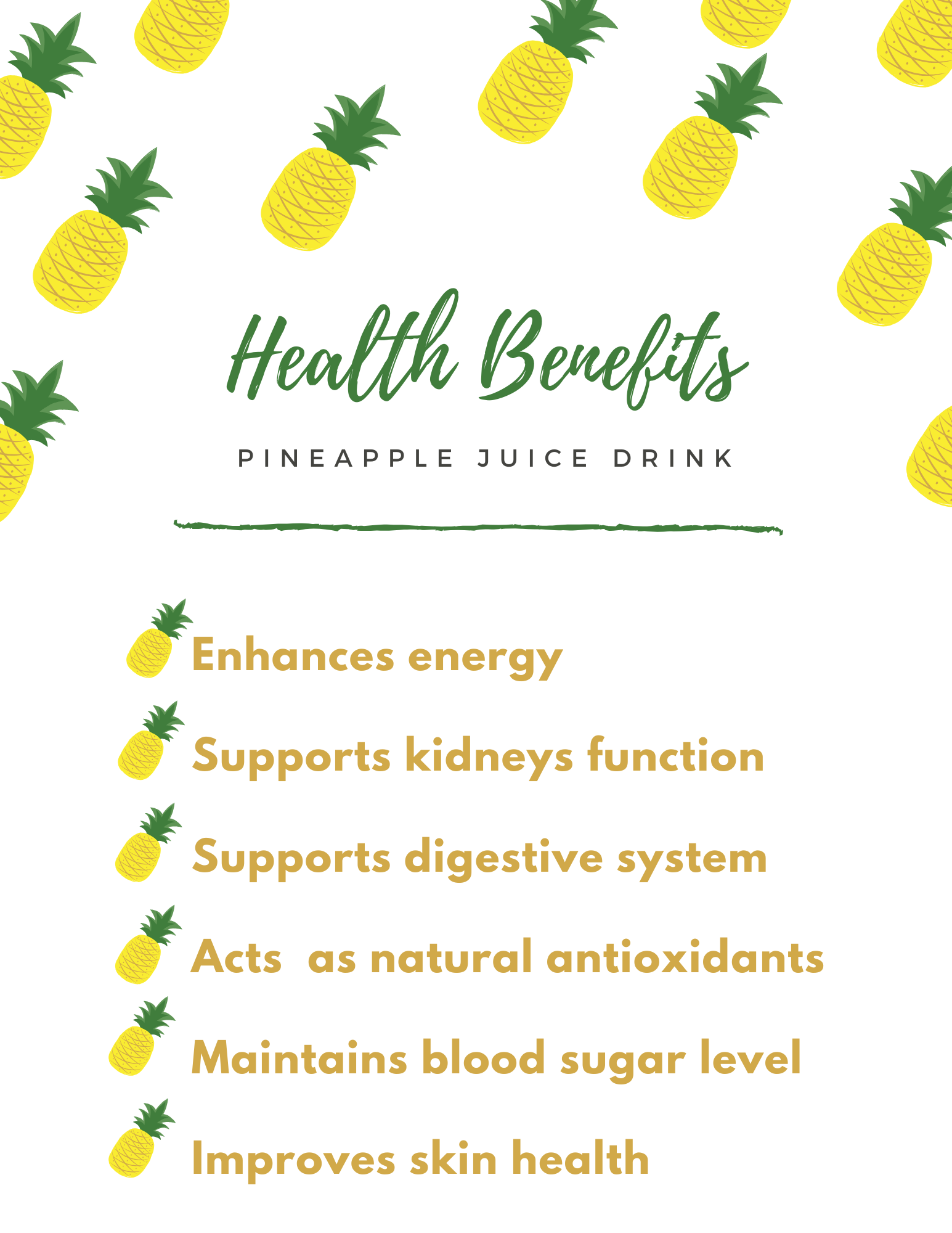 health benefits of pineapple juice