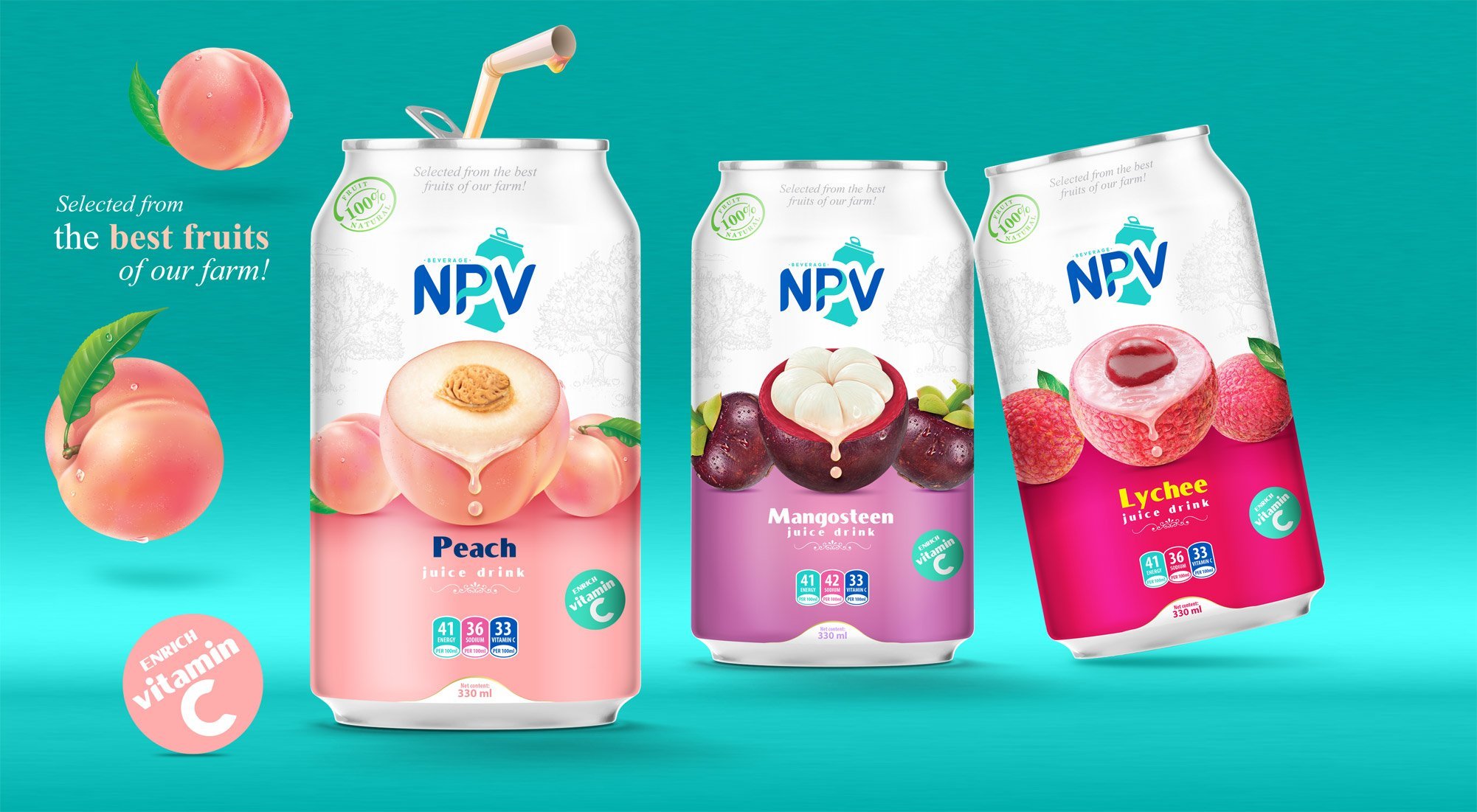 NPV Fresh Fruit juice 330ml Can