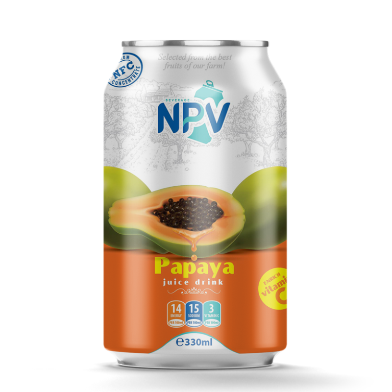 Papaya Juice Drink 330ml Can NPV Brand NPV Beverage