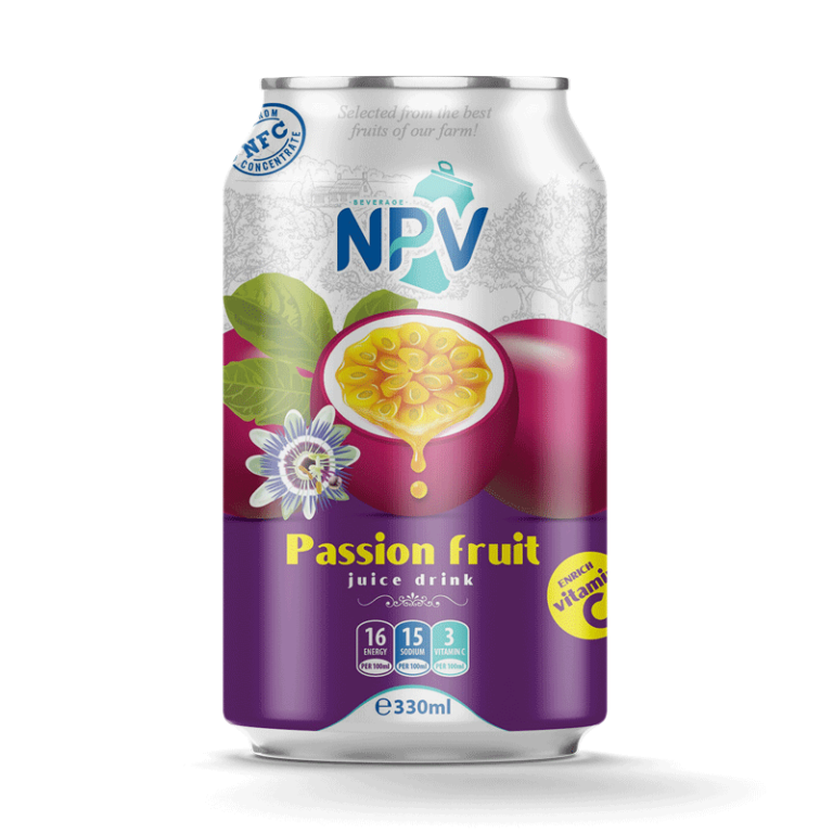 Passion Fruit Juice Drink 330ml Can NPV Brand NPV Beverage