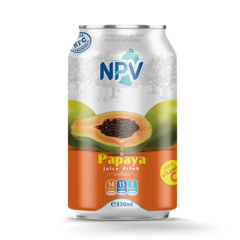 Papaya Juice Drink 330ml Can NPV Brand NPV Beverage