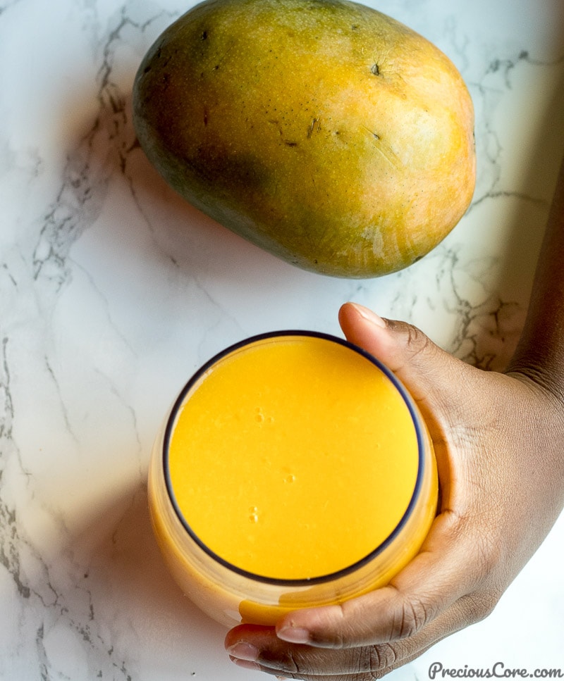 Enjoys juice and smoothie is a good way to get all benefits of mango.
