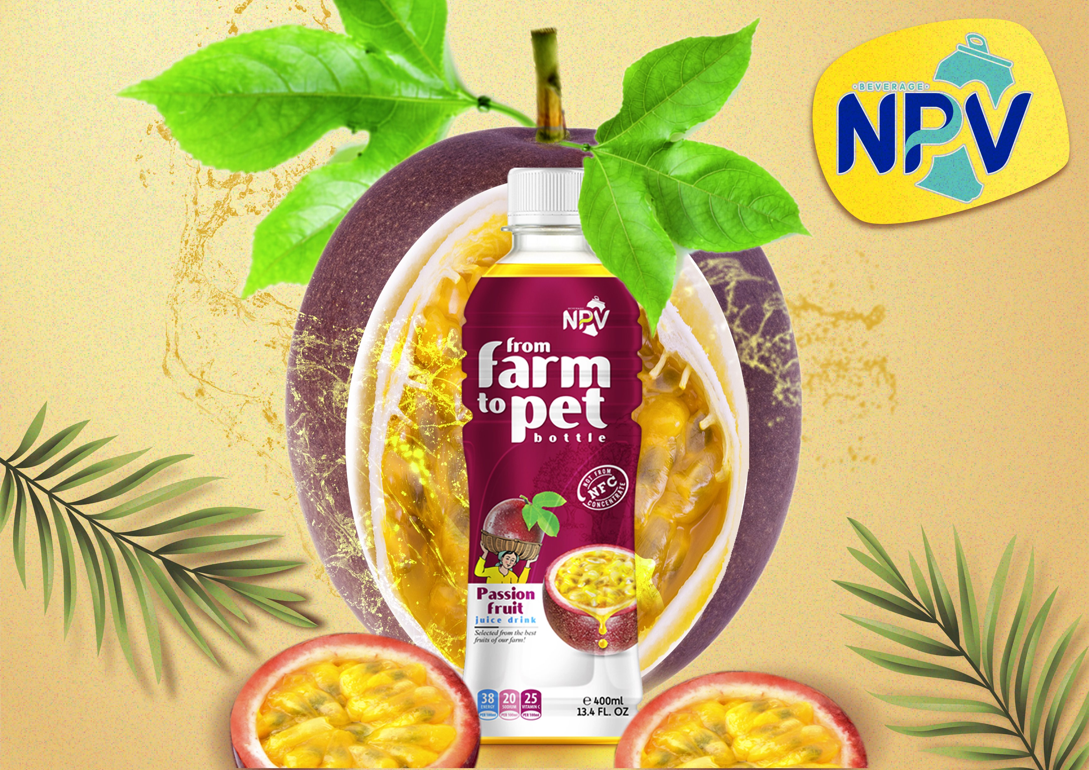 NPV Brand Passion Fruit Juice Drink