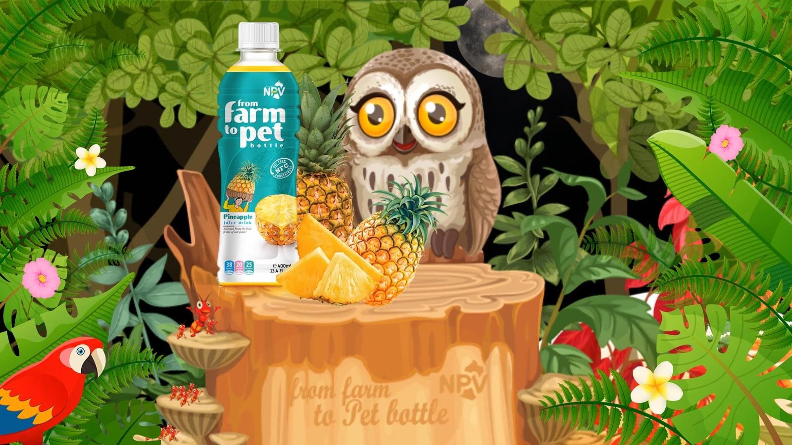 Pineapple Juice Drink 400ml Pet Bottle