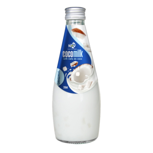 oco Milk with nata coco original flavor 290ml Glass Bottle