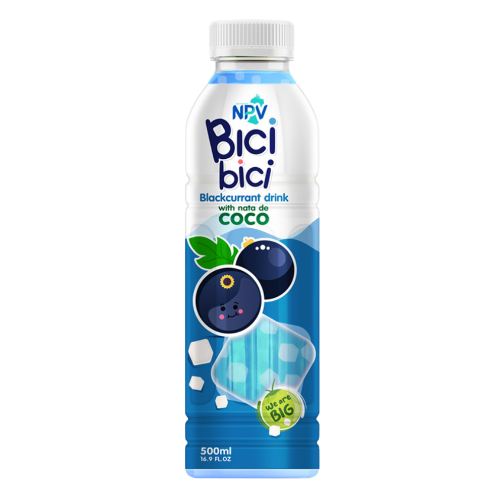 NPV Bici Bici Blackcurrant Juice with Nata de Coco 500ml PET Bottle