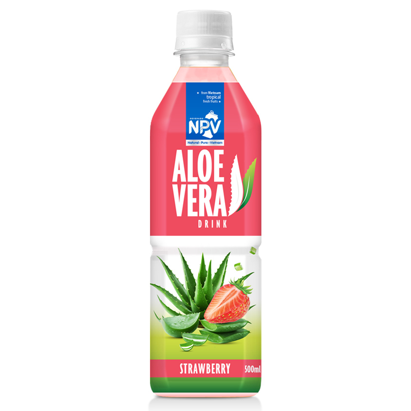 Fresh & Healthy 500ml Pet Bottle Aloe Vera Juice Drink With Strawberry