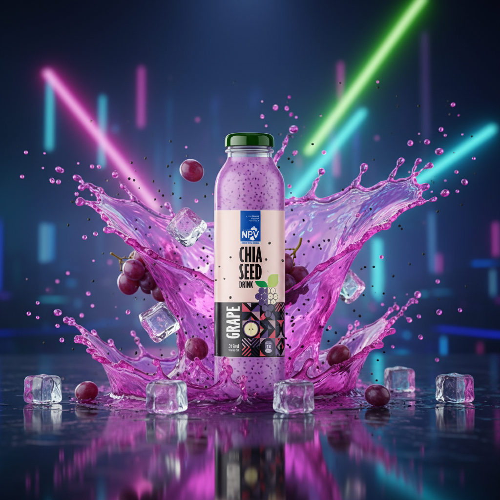 CHIA Seed With Grape Drink 315ml Glass Bottle - NPV Premium Beverage