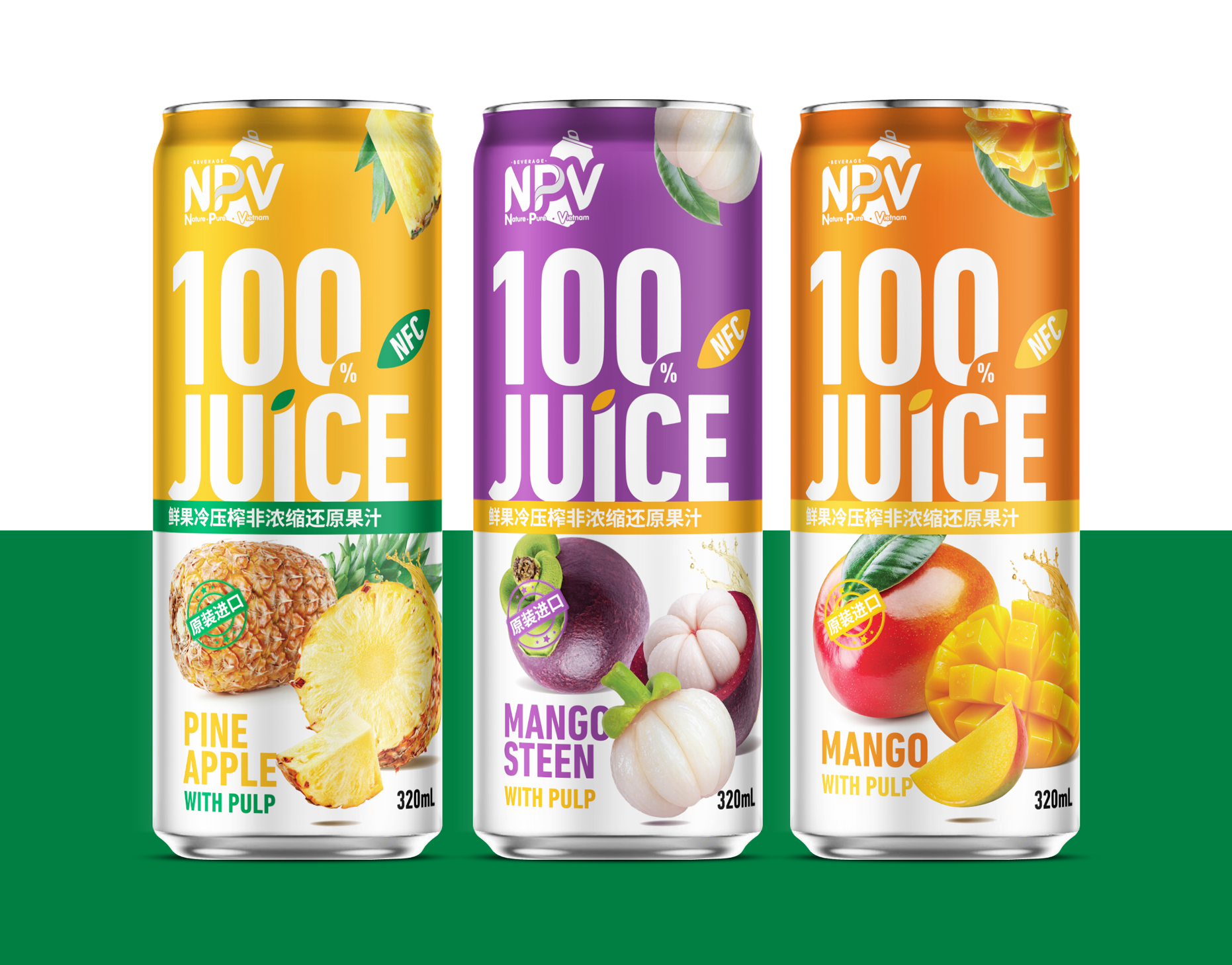 100 Juice NFC Tropical Fruit With Pulp Drink 320ml