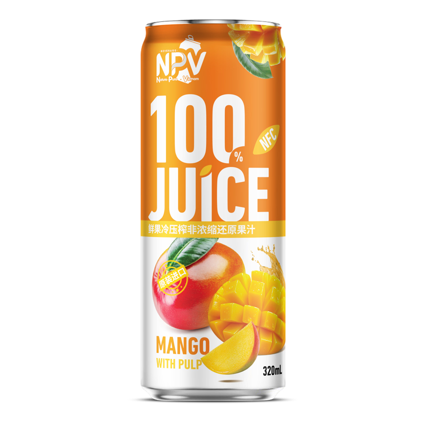 100 Juice NFC Mango With Pulp Drink 320ml