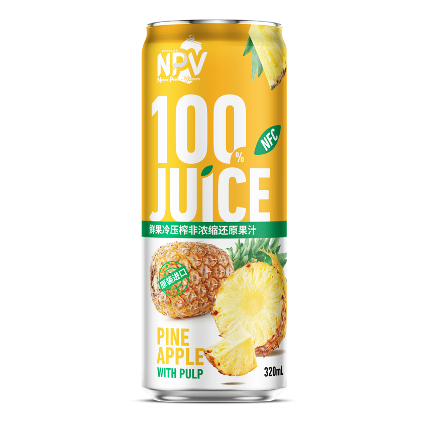 100 Juice NFC Pineapple With Pulp Drink 320ml