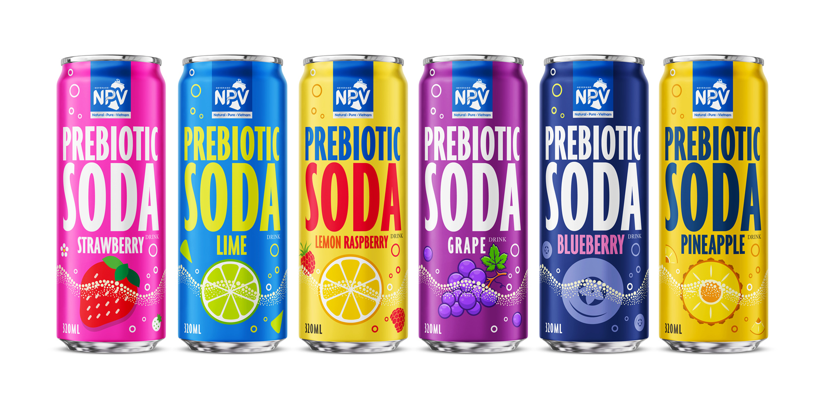 Sparkling Prebiotic Lemon Raspberry Drink 320ml Can – Low Calorie Refreshment Poster 1