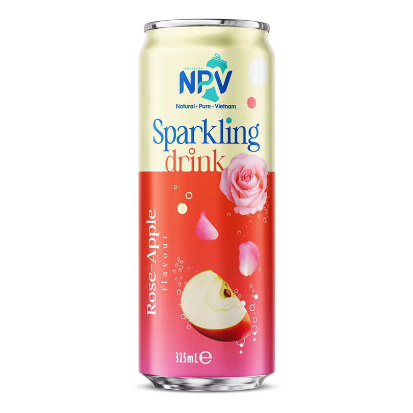 Refreshing Sparkling Drink With Rose Apple Flavour 320ml Can