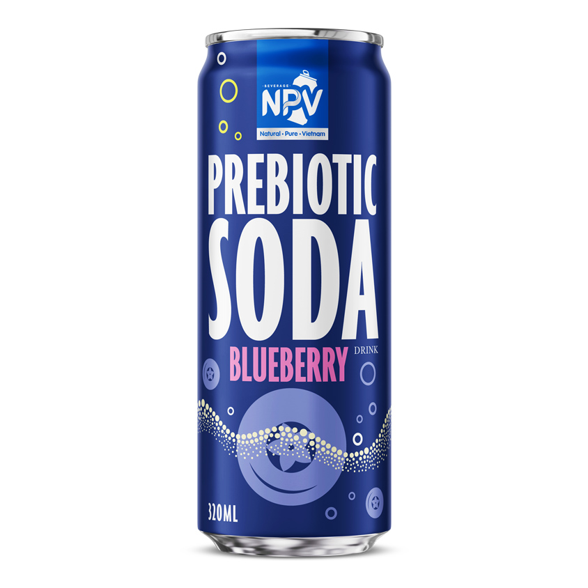 Sparkling Prebiotic Blueberry Drink 320ml Can – Low Calorie Refreshment