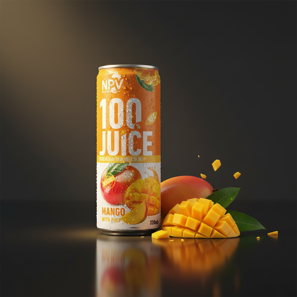 NPV 100% NFC Mango Juice With Pulp 320ml - Premium Vietnamese Beverage