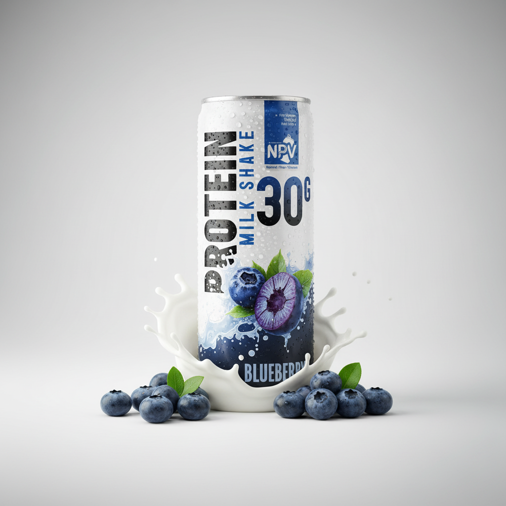 30g Protein Milk Shake with Blueberry Drink 325ml - NPV Premium Beverage