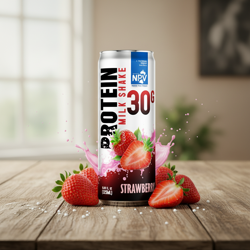 30g Protein Milk Shake With Strawberry Drink 325ml - NPV Premium Beverage