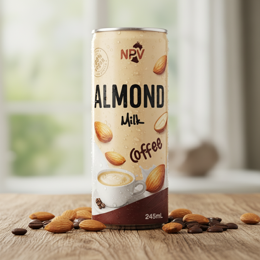 Plant Based 100% Vegan Almond Coffee Drink 250ml Cans - NPV Premium Beverage