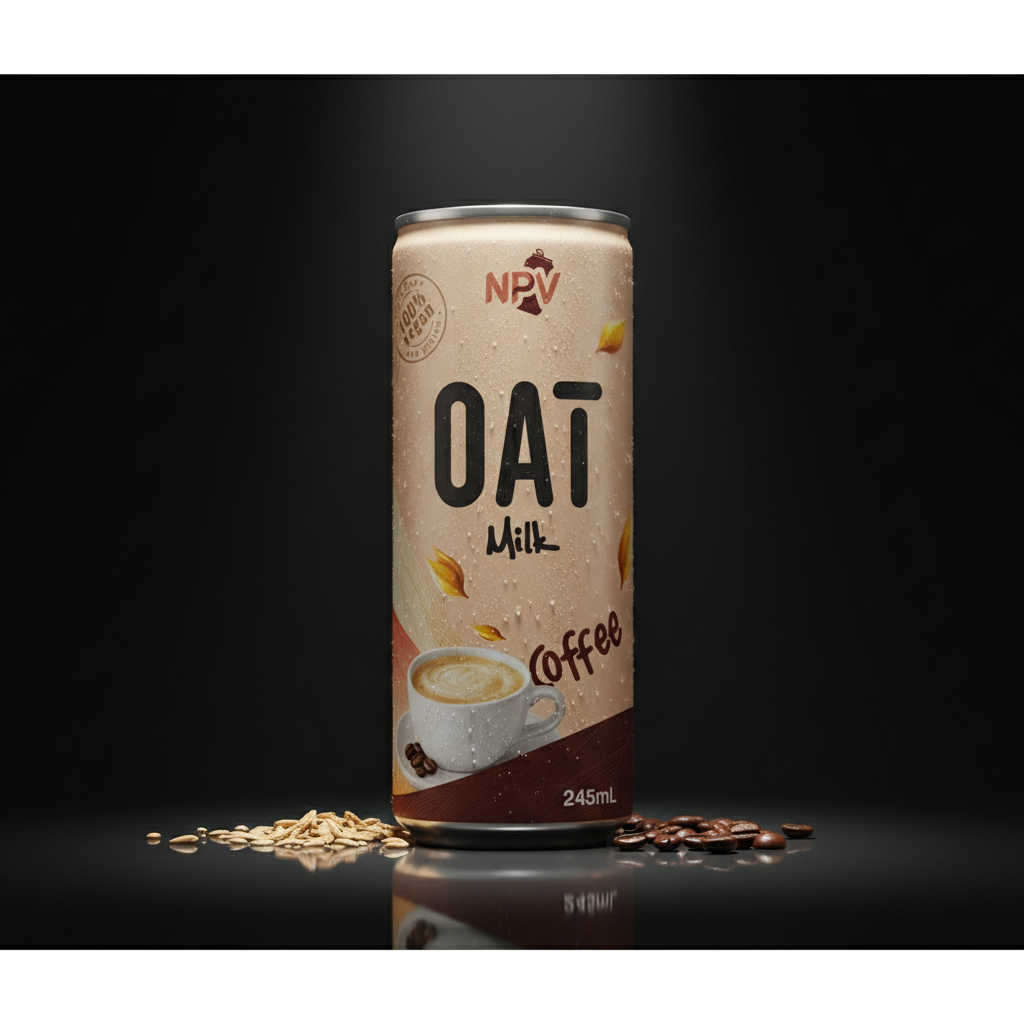 Plant Based 100% Vegan OAT Milk Coffee Drink 250ml Cans - NPV Premium Beverage