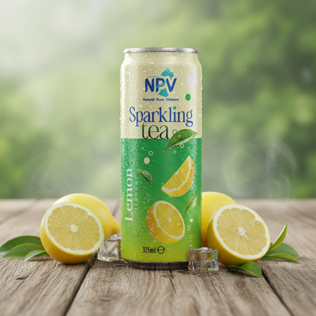 Refreshing Sparkling Drink With Lemon Flavour 320ml Can - NPV Premium Beverage