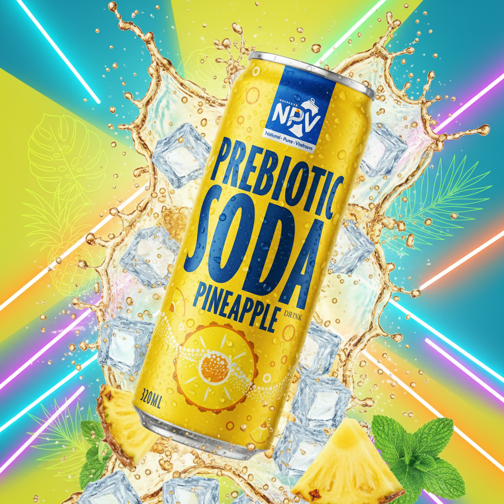 Sparkling Prebiotic Pineapple Drink - NPV Premium Beverage