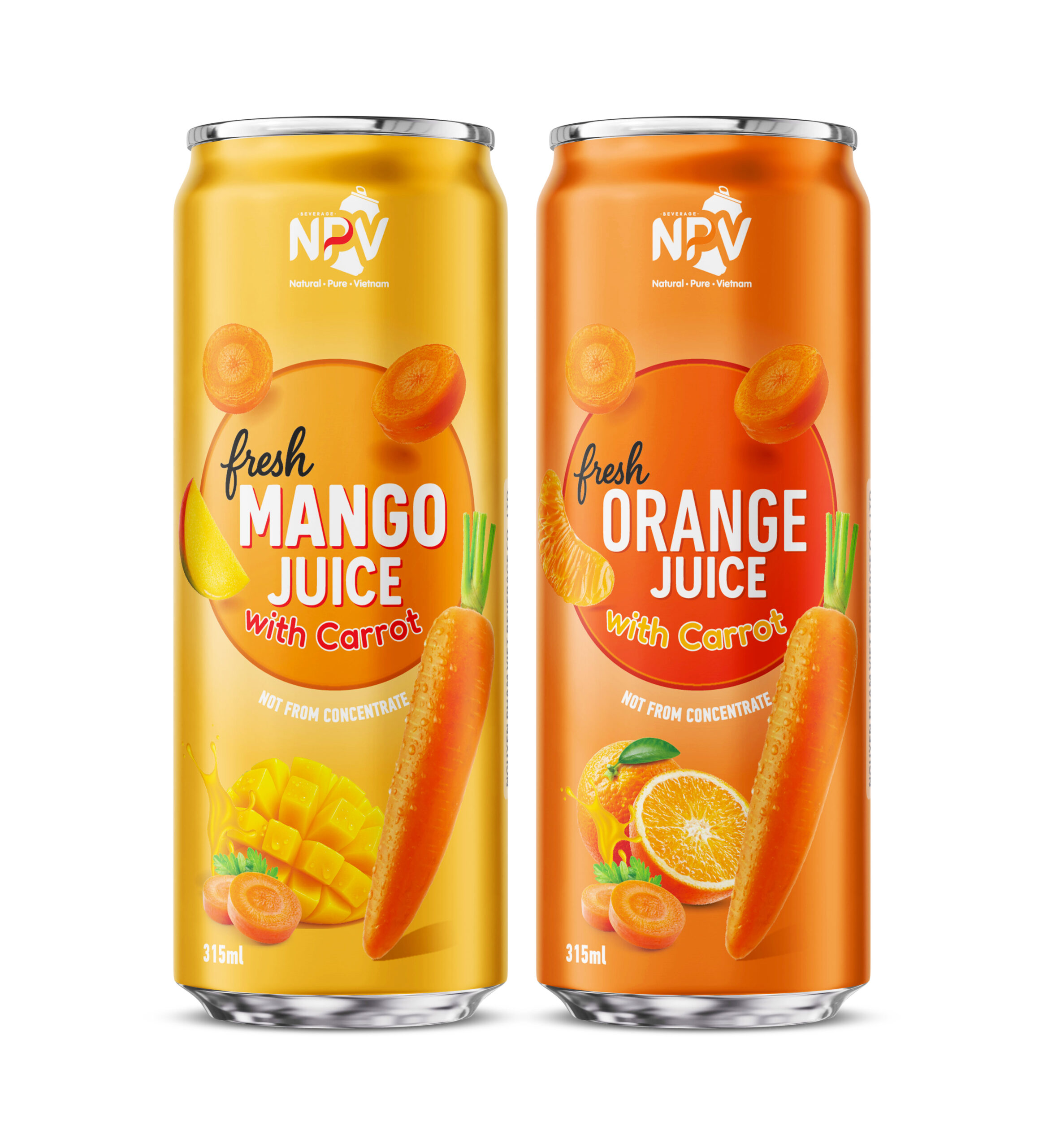 Fresh Orange Juice With Carrot Drink 320ml Cans Poster 1