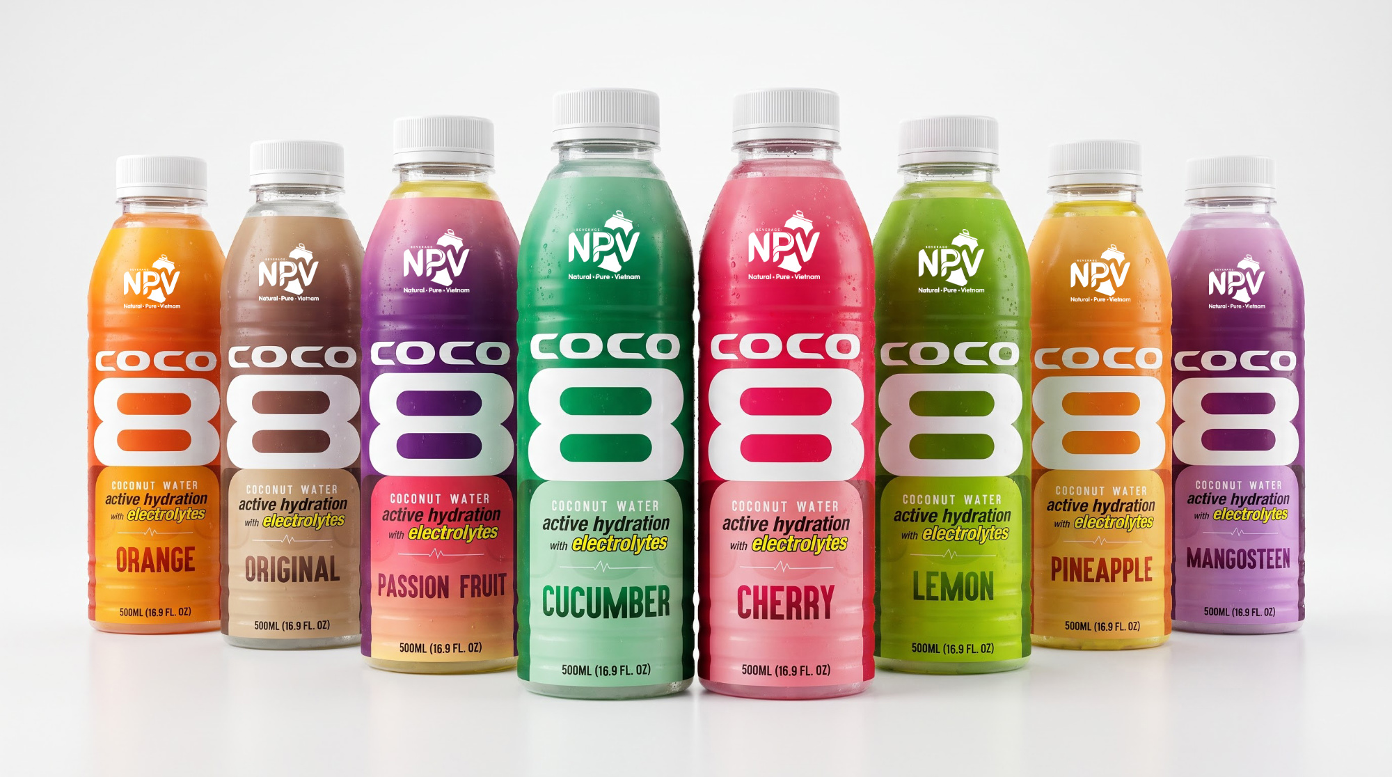 NPV 500ml Passsion Fruit Coconut Water Electrolyte Drink PET Bottle Poster 1