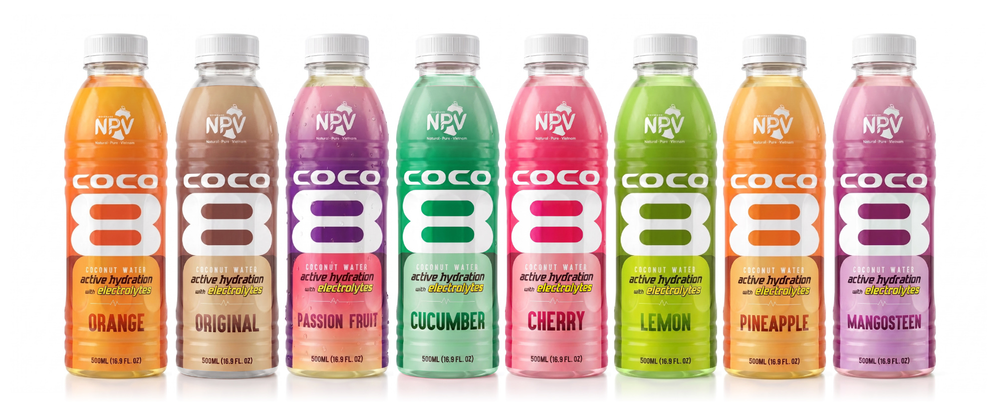 NPV 500ml Lemon Coconut Water Electrolyte Drink PET Bottle Poster 1