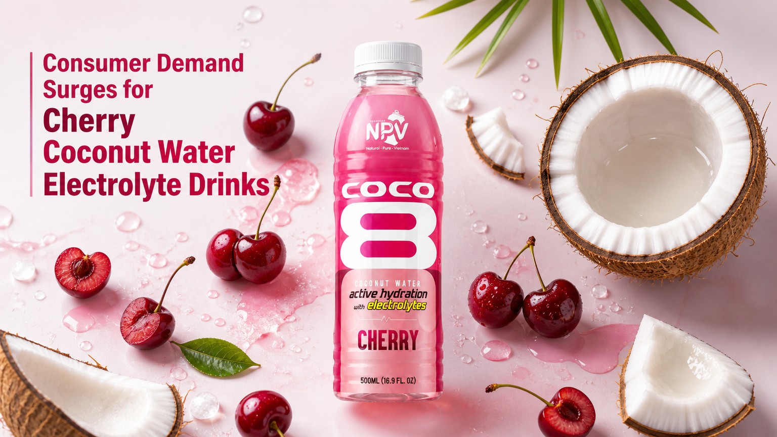 Consumer Demand Surges for Cherry Coconut Water Electrolyte Drinks