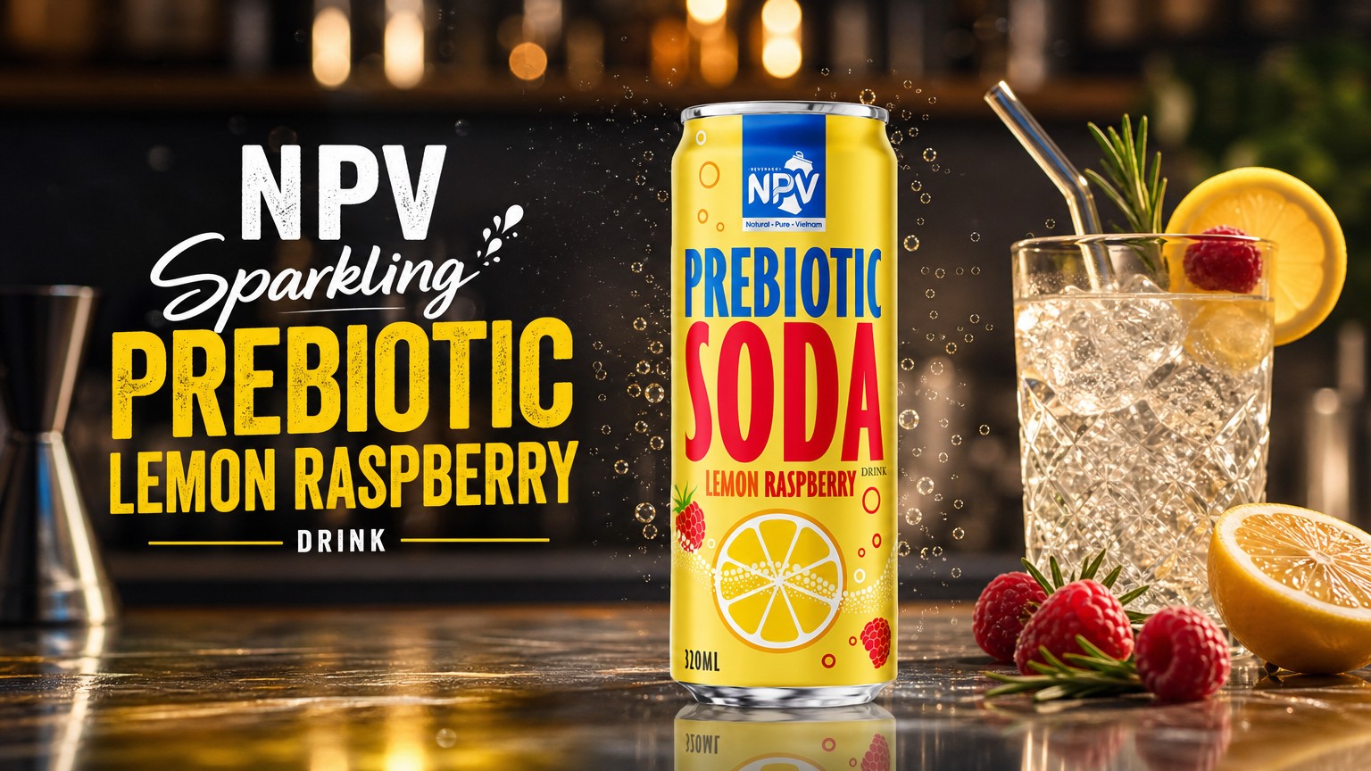 NPV Unveils Sparkling Prebiotic Lemon Raspberry Drink Redefining Low-Calorie Refreshment
