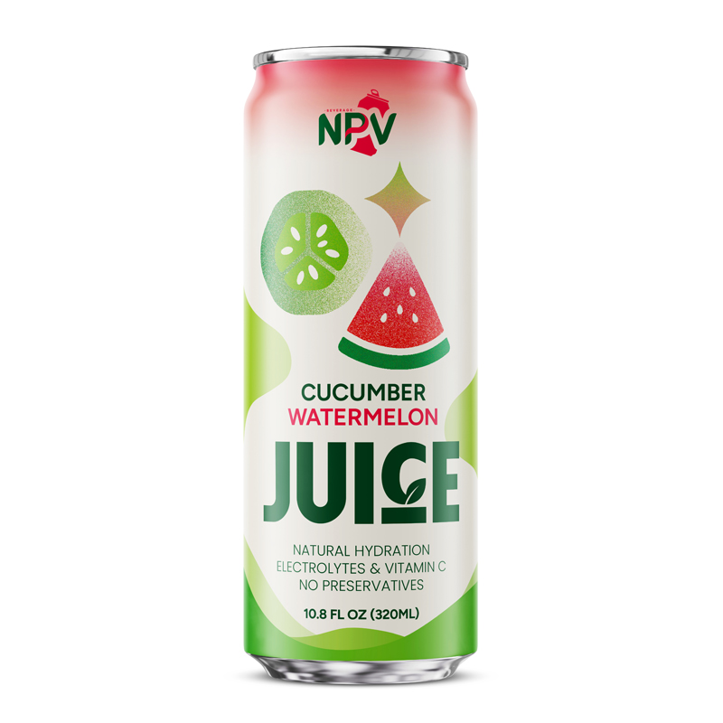Cucumber Watermelon Juice with Electrolytes & Vitamin C 320ml Slim Can