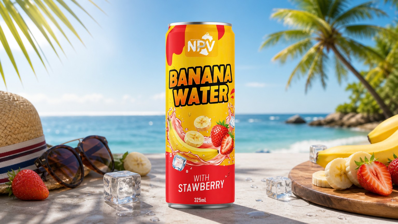 NPV banana water straw Poster 2