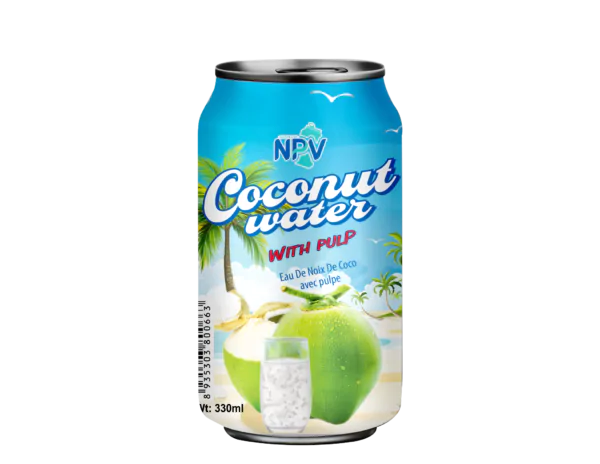 Coconut Water 330ml Can With Pulp